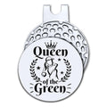 Hafhue Queen Of The Green Golf Ball Marker With Magnetic Hat Clip, Funny Golf Accessories And Golf Gifts For Women Her Mom Wife 