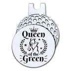 Hafhue Queen Of The Green Golf Ball Marker With Magnetic Hat Clip, Funny Golf Accessories And Golf Gifts For Women Her Mom Wife 