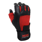 Mrx Weight Lifting Gloves Gym Fitness Exercise Bodybuilding Workout Powerlifting Red (Medium)