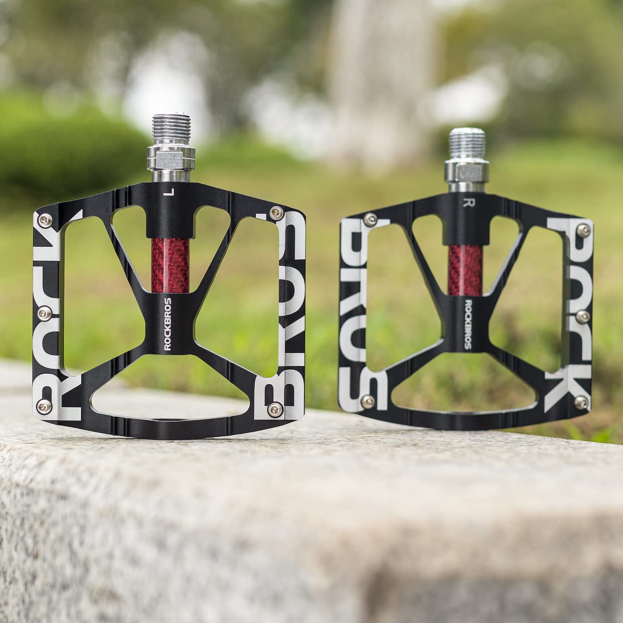 Rockbros Mountain Bike Pedals Mtb Pedals Cnc Non-Slip Lightweight Aluminum Alloy Bicycle Pedals Sealed Bearings Bicycle Platform