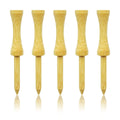 Zivisk Bamboo Golf Tees 2-3/4 Inch 100 Count Wooden Tall Step Down Castle Tees Golf (Natural Color)