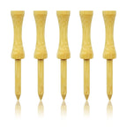 Zivisk Bamboo Golf Tees 3-1/4 Inch 100 Count Wooden Tall Step Down Castle Tees Golf (Natural Color)