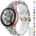 Toolaik Floral Bands Compatible With Samsung Active 2 Watch Band 40Mm 44Mm,Active Watch Band 40Mm, 20Mm Silicone Watch Bands For