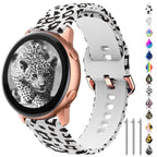 Toolaik Floral Bands Compatible With Samsung Active 2 Watch Band 40Mm 44Mm,Active Watch Band 40Mm, 20Mm Silicone Watch Bands For