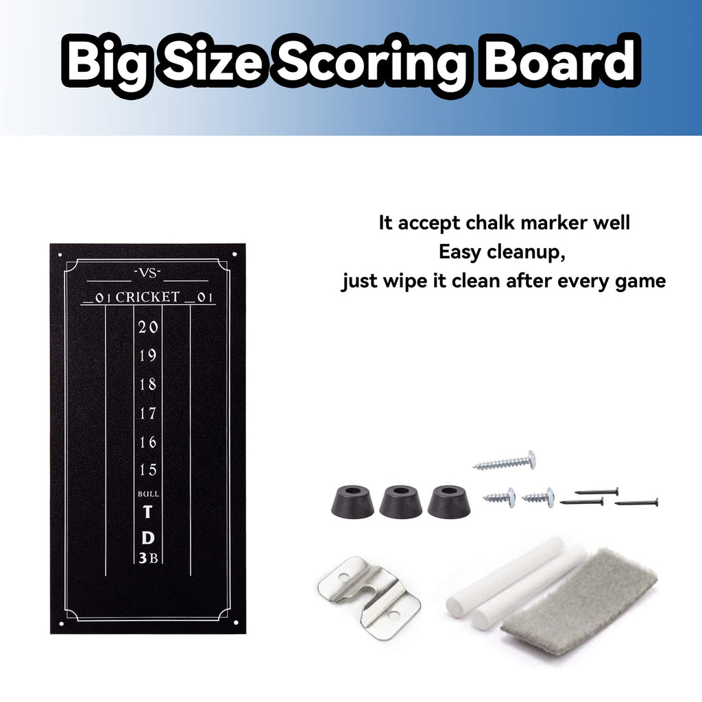 Gse 18'' Bristle Dartboard Set With Self-Healing Sisal Fibers Board, Six 17 Grams Steel Tip Darts, Staple-Free Bullseye, Rotatin