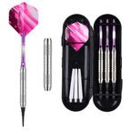 Sanfeng Soft Tip Darts Set For Electronic Dart Board - 16G Darts Barrel Plastic Tip With 50 Rubber O-Rings + 6 Shafts + Extra 50
