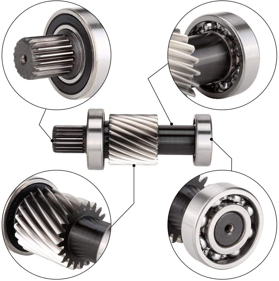 10L0L Input Shaft Kit For Ezgo Txt 21 Tooth For 1994-Up, Marathon 1988-1994 Electric Golf Cart- 1.5'' Diameter Input Shaft, Incl