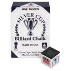 Silver Cup Billiard Chalk - One Dozen (Black)