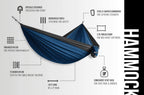 Bear Butt Camping Hammock - 2 Person Double Hammock - Portable Backpacking & Camping Gear - Perfect For Hiking & Outdoor Travel