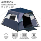 Ever Advanced 6 Person Camping Tent, Blackout Design Tent For Camping Instant Cabin Tents For Family With Rainfly, 60S Easy Setu