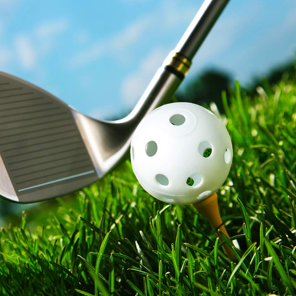 Thiodoon Practice Golf Balls Limited Flight Golf Balls 40Mm Hollow Plastic Golf Training Balls Colored Airflow Golf Balls For Sw