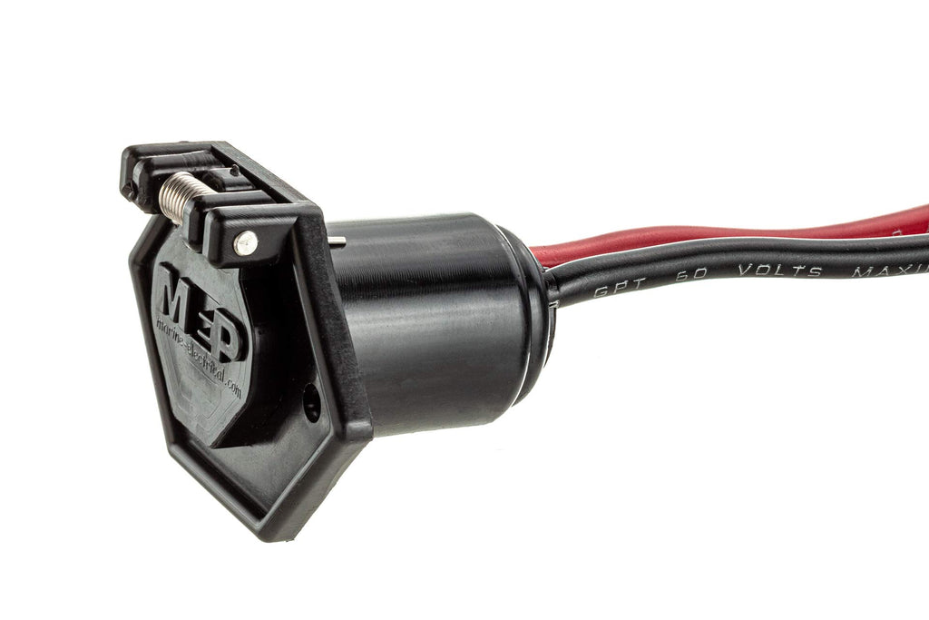 Motorguide 8M4000954 Trolling Motor Power Receptacle, 2-Prong 12V, 24V Or 36V Trolling Motors, For Bow-Panel Installation