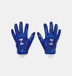 Under Armour Boys' F9 Nitro Football Gloves, (400) Royal/Capri/Metallic Silver, Small