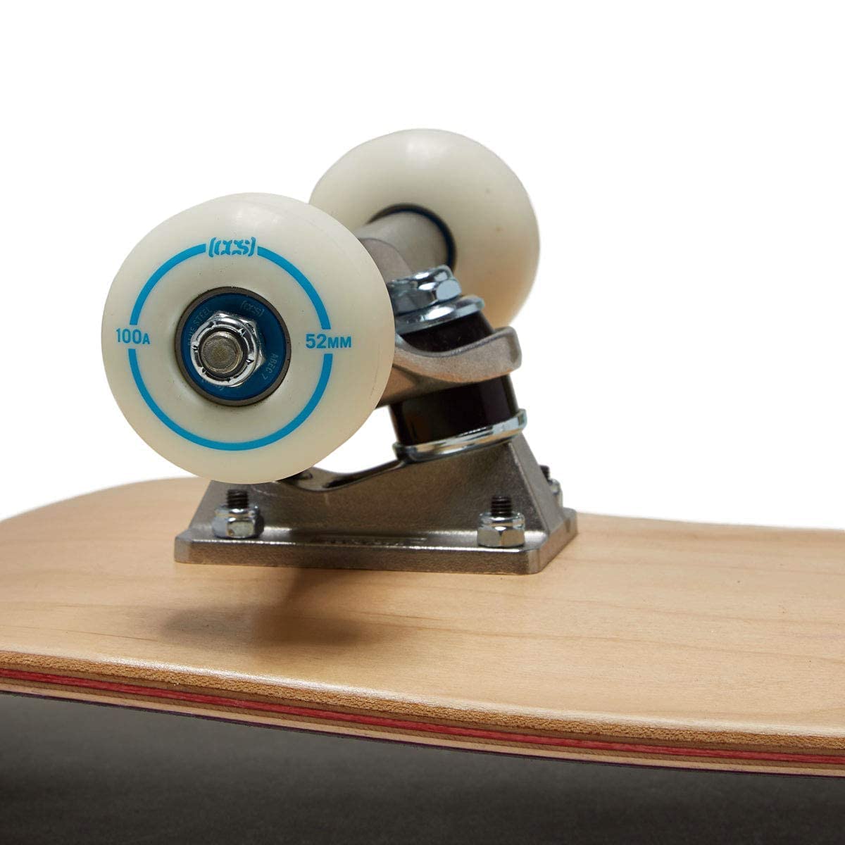 [Ccs] Logo Skateboard Complete Natural Wood 7.75'' - Maple Wood - Professional Grade - Fully Assembled With Skate Tool And Stick