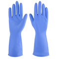 Iucge Rubber Cleaning Gloves Blue 6 Pairs For Household,Reuseable Dishwashing Gloves For Kitchen(6,Xl)