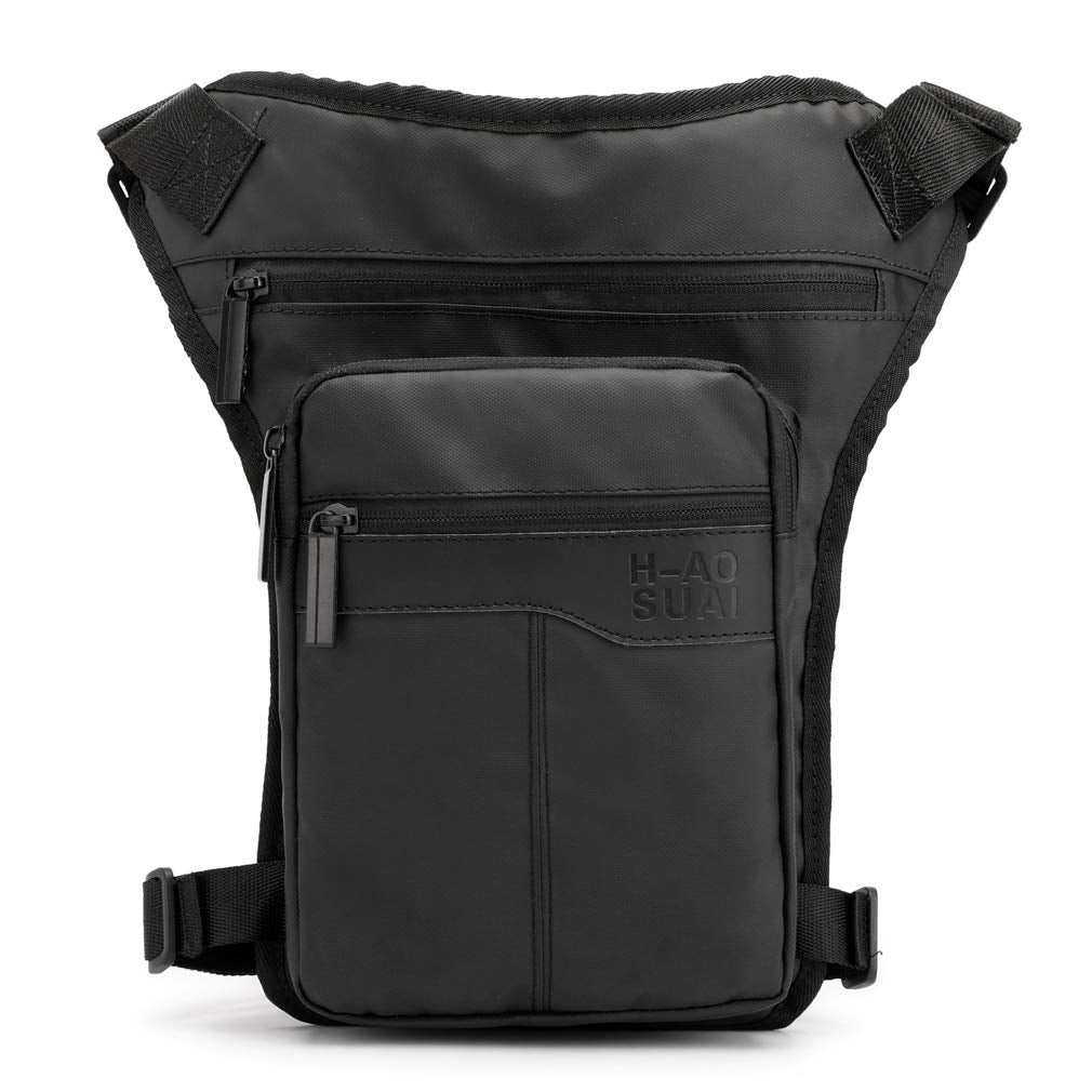 Motorcycle Drop Leg Bag Nylon Waist Pack For Men Women Crossbody Shoulder Fanny Bag Bike Riding Cycling Travel Outdoor Sports Hu