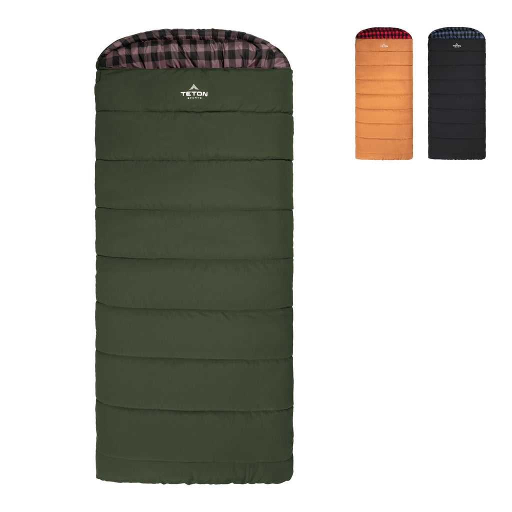 Teton Deer Hunter 0F Degree Sleeping Bag. Warm And Comfortable Camping Sleeping Bags, Teton Tough Canvas Shell For Camping, Hunt