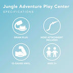 Intex 96'' X 78'' X 28'' Inflatable Jungle Adventure Play Center Spray Kiddie Pool - Backyard Kids Water Slide, Outdoor Blow-Up