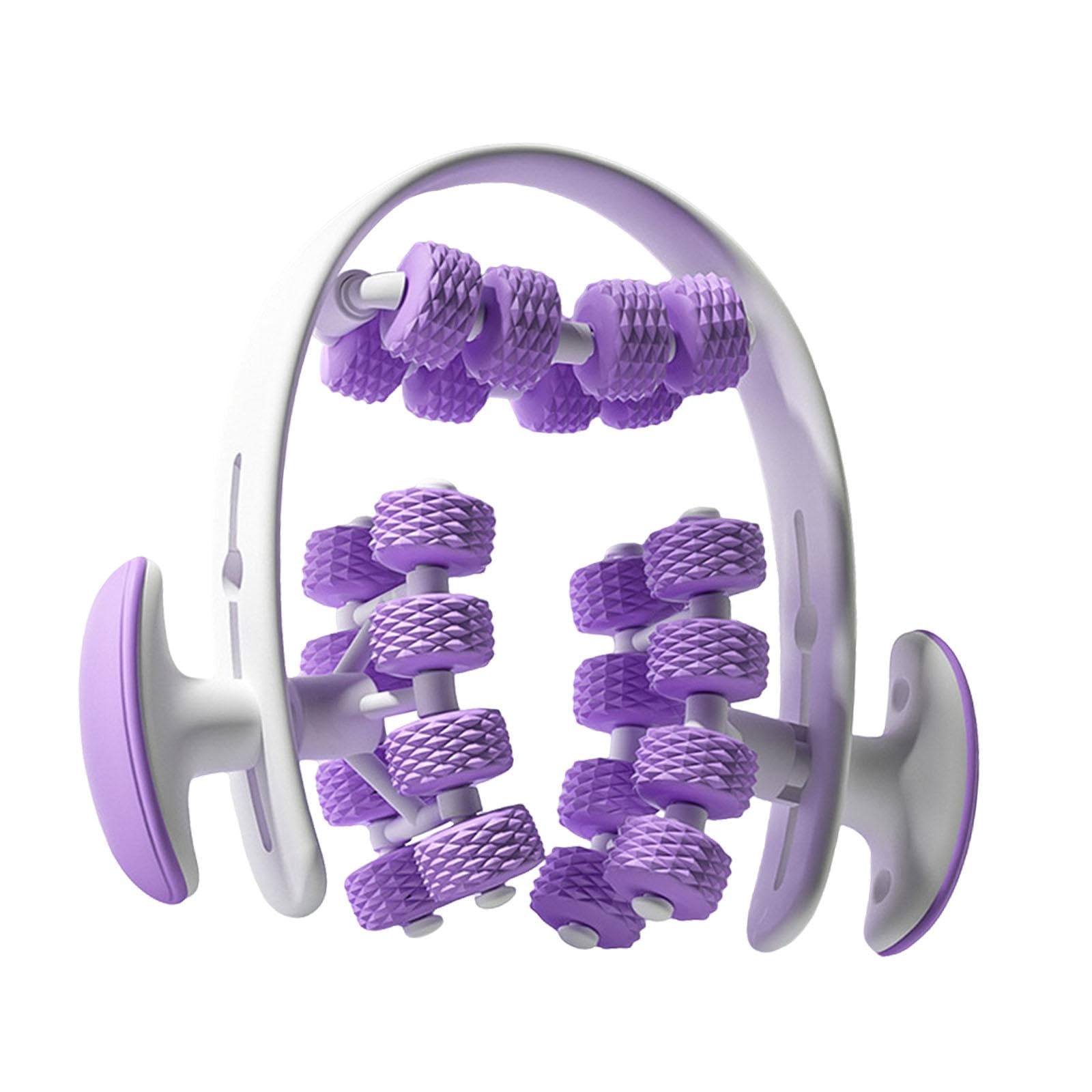 SHOPORA 24 Wheel Muscle Roller Equipment Massaging Tool for Travel Yoga Bodybuilding Purple |Sporting Goods | Fitness Running & 