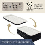 King Koil Luxury Twin Air Mattress With Built-In High Speed Pump For Camping, Home & Guests - 20