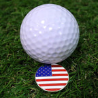 Pinmei Lot Of 10 Golf Ball Markers Assorted Patterns - Soft Enamel Technique (Usa Flag And Statue Of Liberty)