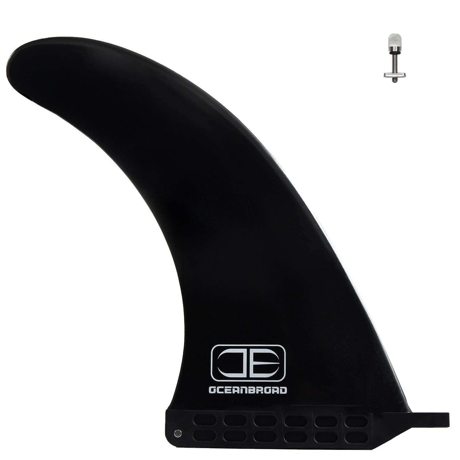OCEANBROAD 9 Surf SUP Fin 9 Inch No-Tool Fin Screw Single Center Fin for Surfboard Longboard Paddleboard