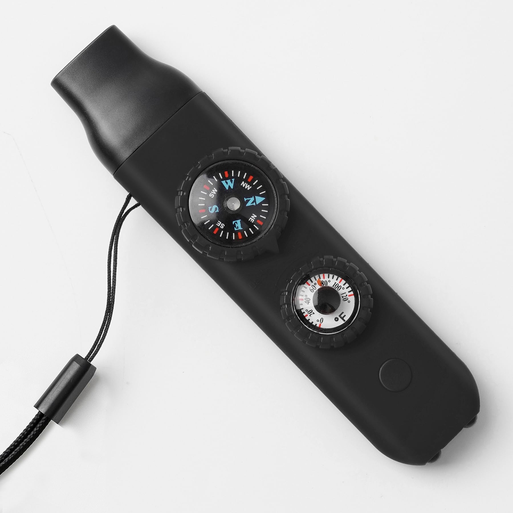 Emergency Survival Safety Whistle,Whistle For Kids With Lanyard,Compass,Thermometer,Ideal For Kayaking, Boating, Hiking, Camping