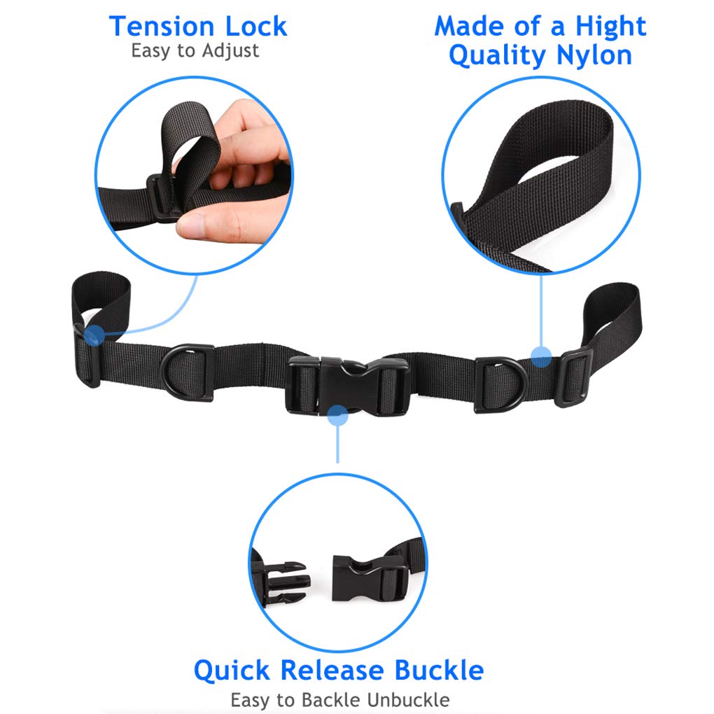 Oziral Backpack Chest Strap [2 Pack] Heavy Duty Adjustable Backpack Sternum Strap Chest Belt With 10 Pieces Zipper Pulls