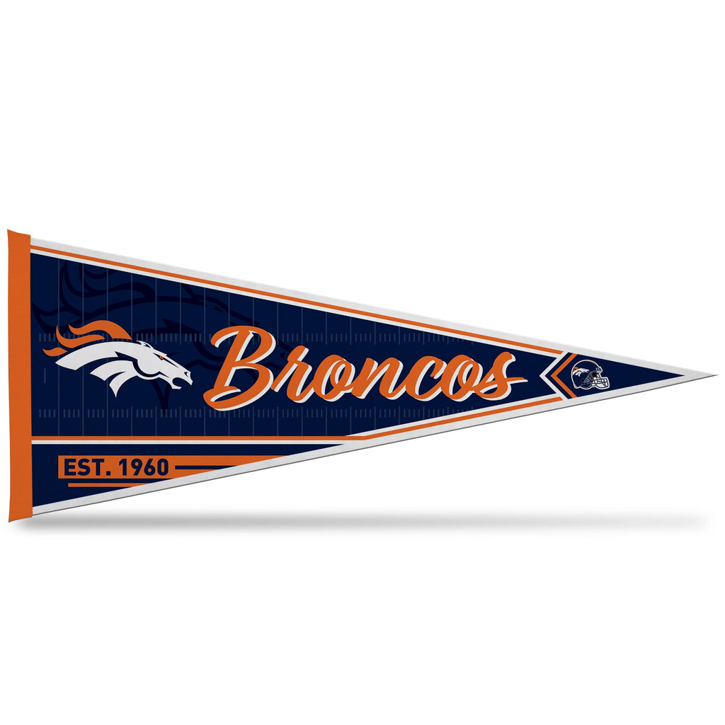 Rico Industries Nfl Football Denver Broncos Classic 12'' X 30'' Felt Wall D  Cor Pennant - Great For Home/Bed Room/Man Cave D  C