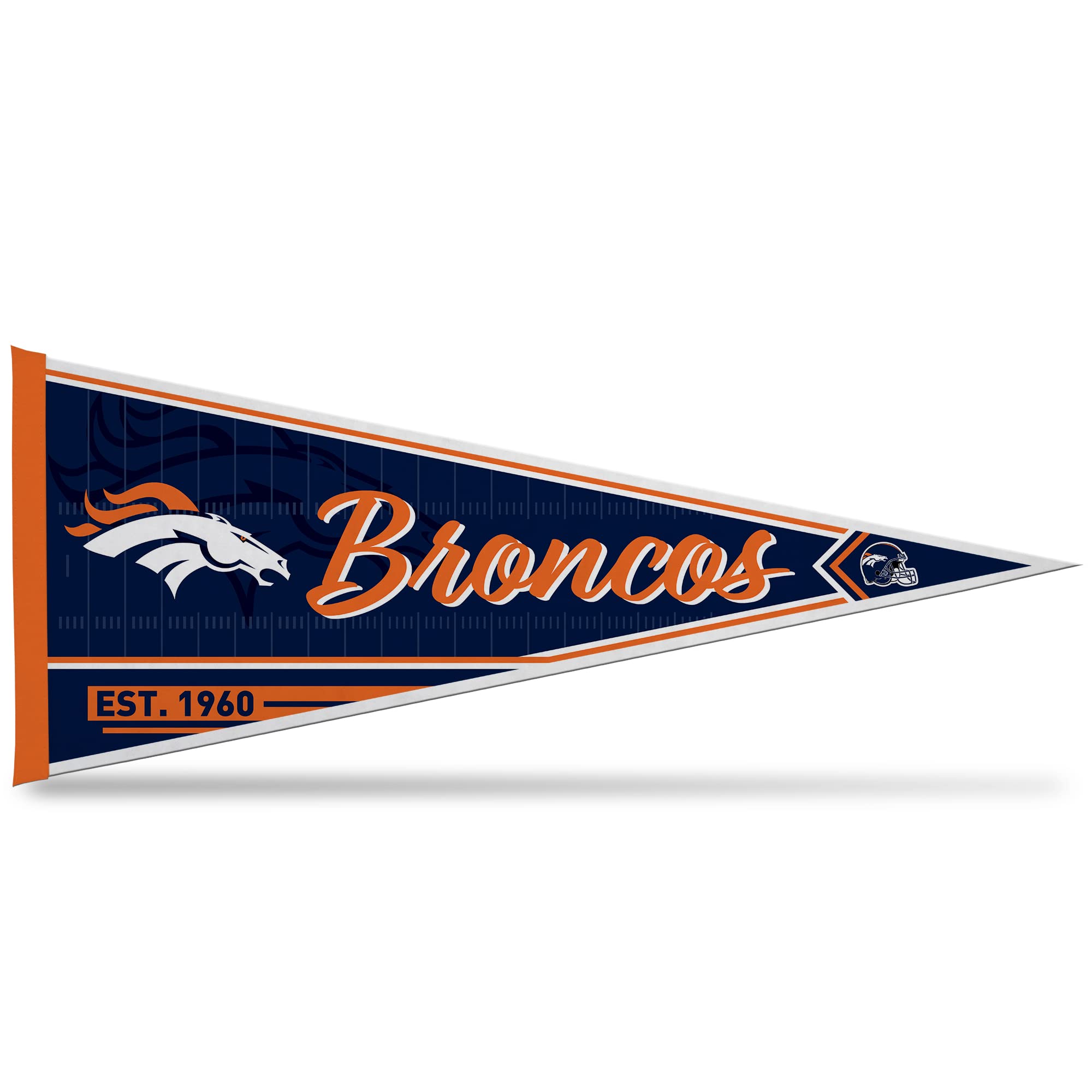 Rico Industries Nfl Football Denver Broncos Classic 12'' X 30'' Felt Wall D  Cor Pennant - Great For Home/Bed Room/Man Cave D  C