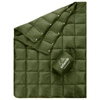 Zzlamb Water-Repellent Duck Down Camping Blanket, Compact Travel Down Throw Quilt 650 Fill Power, Outdoor Blanket For Picnic Bea