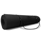 Hatha Yoga Thick Tpe Yoga Mat 72''X 27''X1/3 Inch Non Slip Eco Friendly Exercise Mat For Yoga Pilates & Floor Workouts (Black)