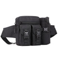 Unistrengh Tactical Fanny Packs Pouch With Water Bottle Pocket Holder Waterproof Molle Waist Pack Hip Belt Bag (Black)