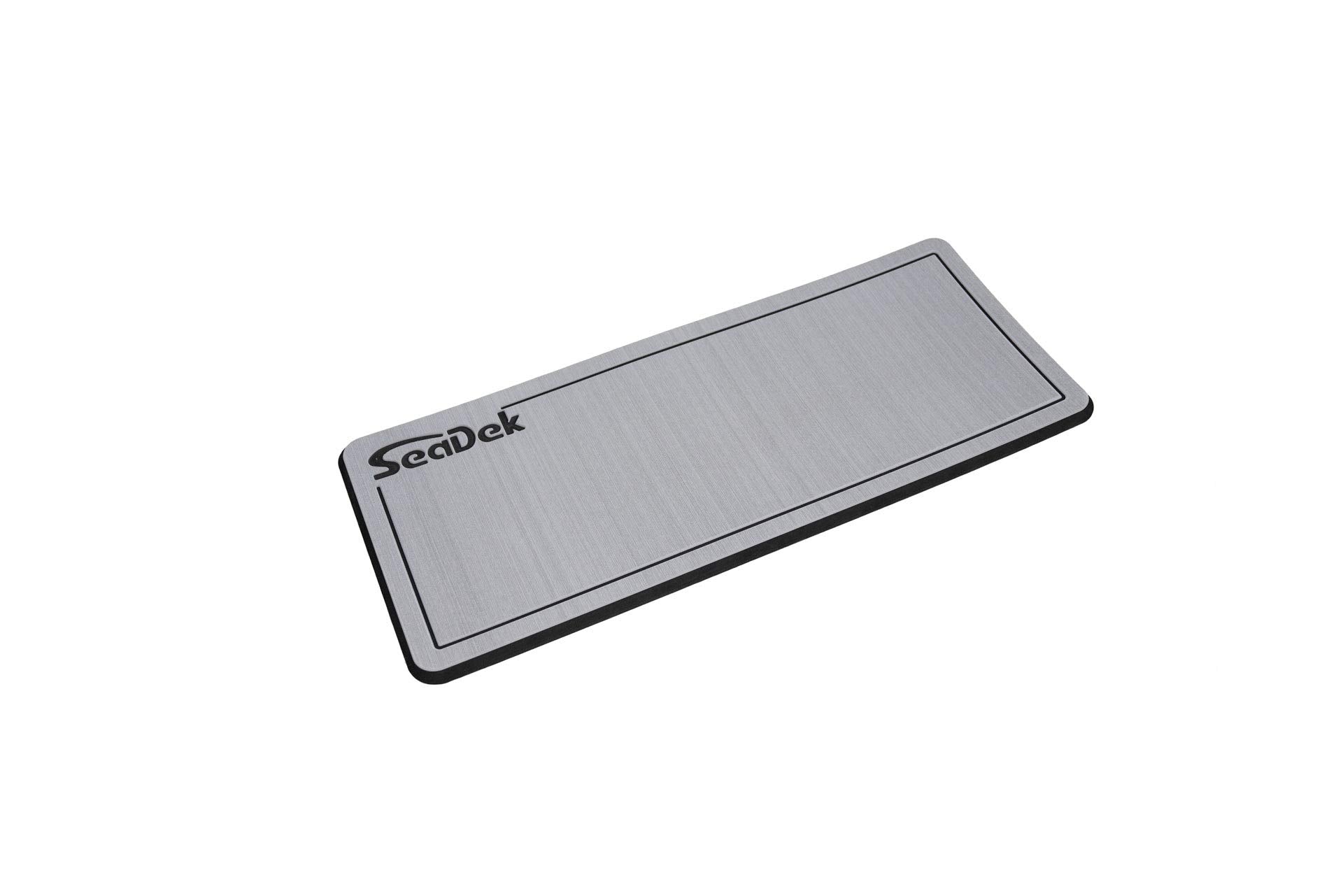 SeaDek Pad | Dual Density Helm Pads | Anti-Fatigue | Anti Slip | 20mm Thickness | Brushed Texture | Storm Gray Over Black, Large