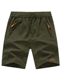 TBMPOY Mens 7 Hiking Running Shorts with Pockets Athletic Outdoor Sports Gym Workout Short Zipper Pockets ArmyGreen XL
