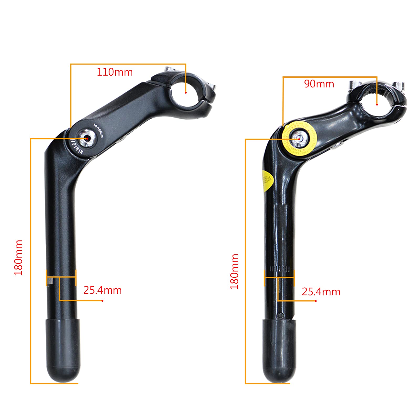 Donsp1986 Quill Stem Adjustable 25.4Mm Alloy Alum 90Mm -For Beach Cruisers, Mtb'S, And Gas Powered Bicycles (90)