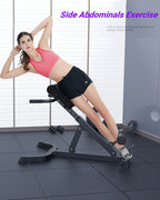 Commax Hyperextension Roman Chair Back Extension Bench Foldable Workout Bench Machine For Home Gym Adjustable Waist Abdominal Ba
