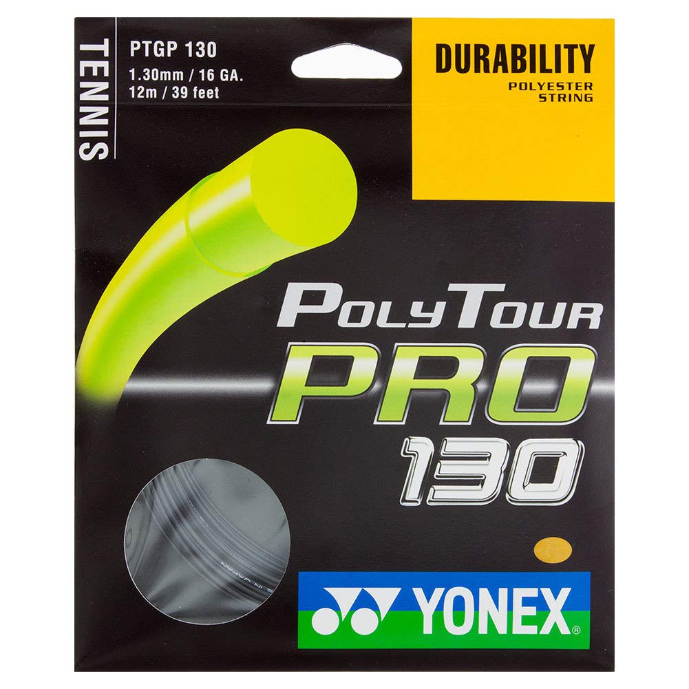YONEX Poly Tour Pro 130 Tennis Strinmg Set (16g, Graphite)