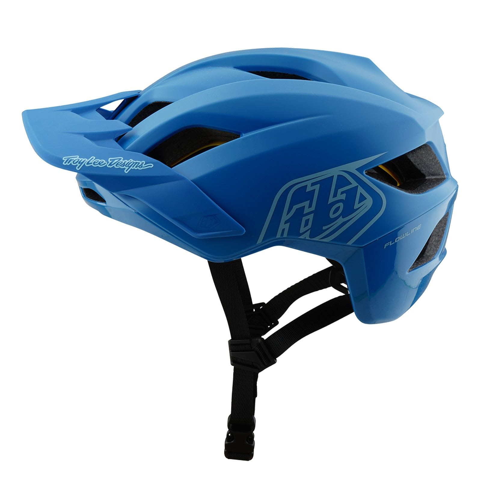 Troy Lee Designs Flowline Youth Mountain Bike Trail All Mountain Helmet W/MIPS, Point, Cobalt/Blue, OSFA