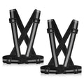 Reflective Vest Running 2Pack, High Visible Reflective Vest Gear For Biking Motorcycle Dog Walking, Adjustable Safety Ves Fits M