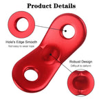 30 Pcs Aluminum Alloy Tent Rope Tensioner Dual Holes Guyline Cord Camping Supplies Durable Cord Adjuster Wind Rope Buckle For Ca