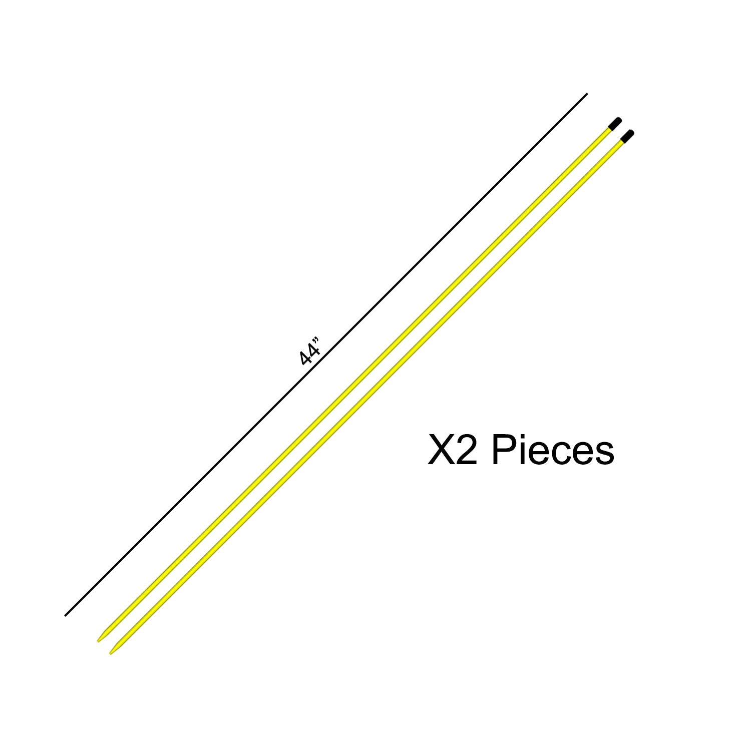 Mvp Sport Golf Alignment Rods (Morodz) Training Aid 2-Pack (Yellow
