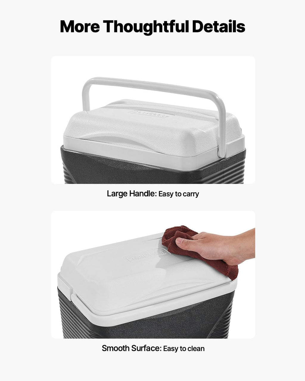 Vevor Portable Cooler, 8.5 Qt Hard Cooler With Ice Retention And Heavy-Duty Handles, Lightweight Rigid Material Insulated Portab