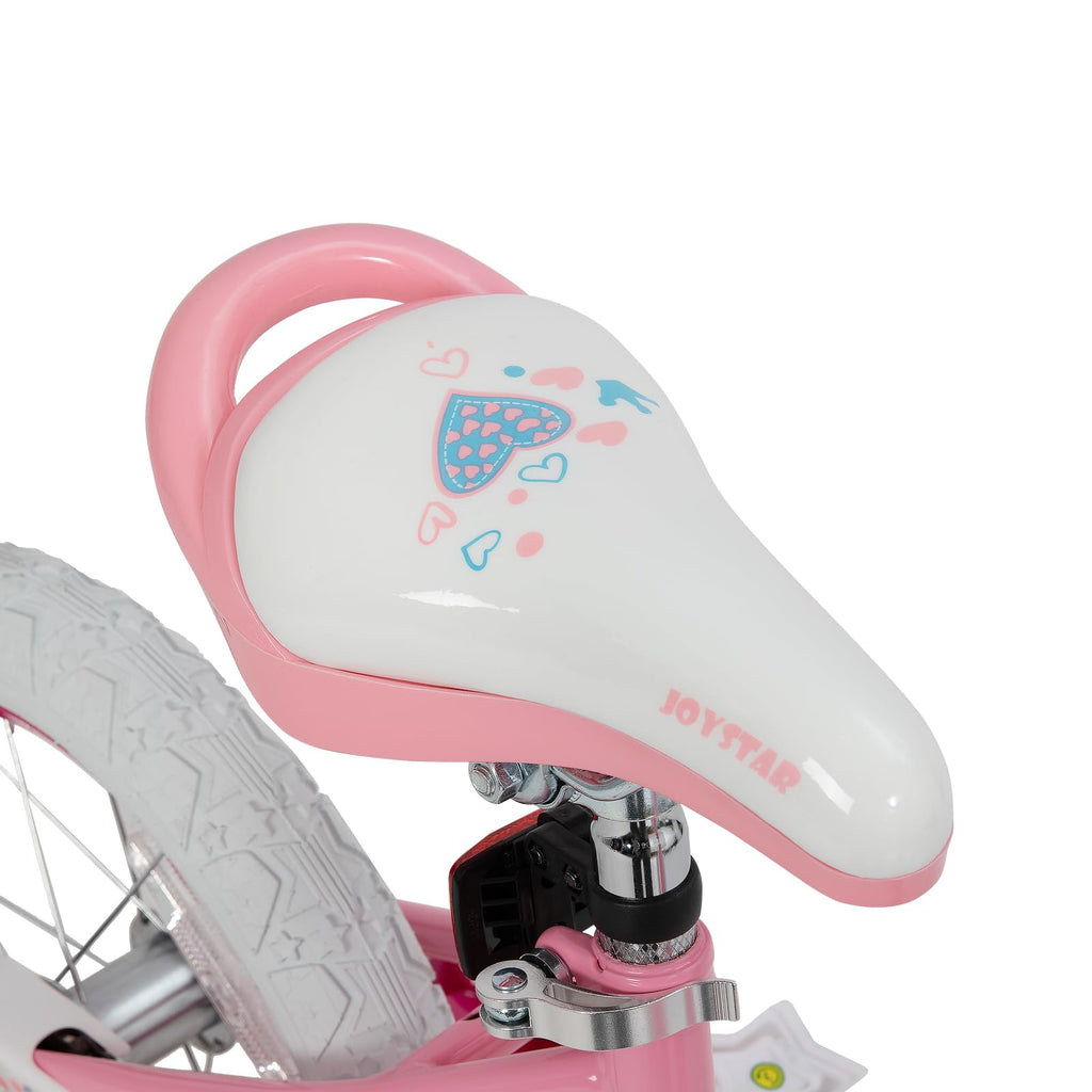 Joystar 14 Inch Girls Bike For 3 4 5 Years Old Girl 14'' Kids Bikes With Training Wheels And Basket Children'S Bicycle In Pink