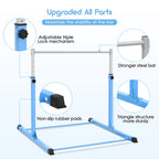 Safly Fun Gymnastics Bar For Kids Ages 3-15 For Home - Steady Steel Construction, Anti-Slip, Easy To Assemble, 3 To 5 Adjustable