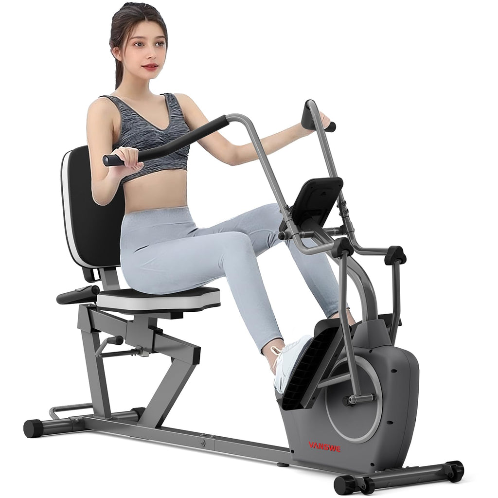 Vanswe Recumbent Exercise Bike For Adults Seniors - Recumbent Bikes For Home With Magnetic Resistance, Bluetooth And App Connect