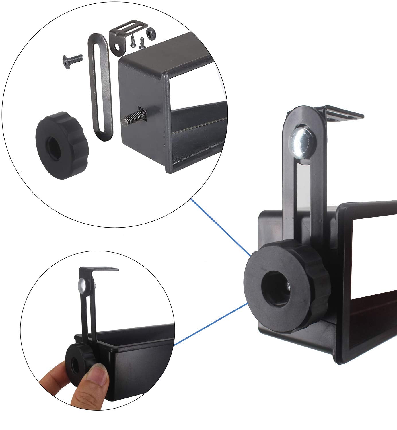 Hkoo Golf Cart Mirror, Universal 4 Panel Rear View Mirror Fits Golf Carts Ezgo, Club Car