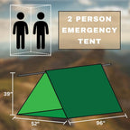 Emergency Zone Green Survival 2 Person Tube Tent 3 Pack