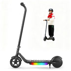 Electric Scooter for Kids, 150W Motor, Simple One-Button Control, 2 Safe Speeds (6/10 MPH), Colorful Lights, Magnetic Charging, 