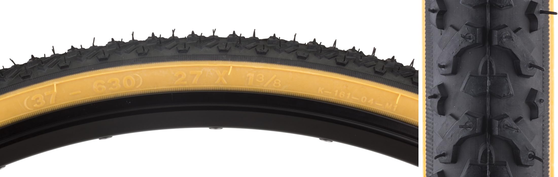 Sunlite Hybrid V-Track Tires, K161, 27'' X 1-3/8, Black/Gum
